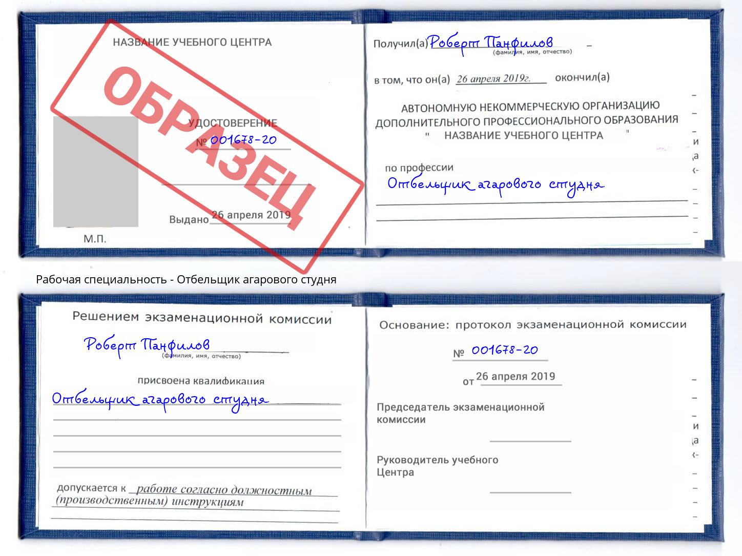 Отбельщик агарового студня Кузнецк