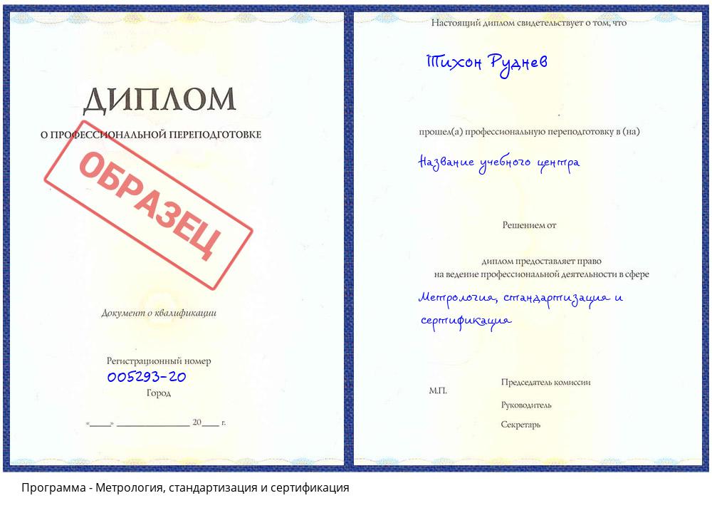 Метрология, стандартизация и сертификация Кузнецк